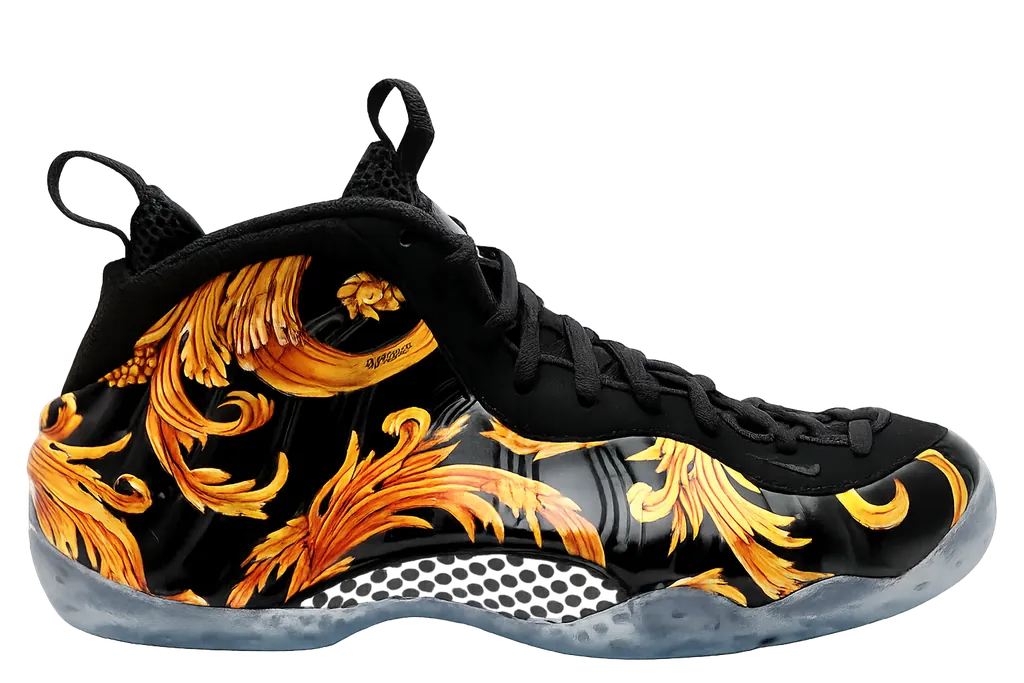 Nike Air Foamposite One in the floral colourway, side profile